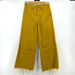 Anthropologie Mustard Wide Leg Pants
